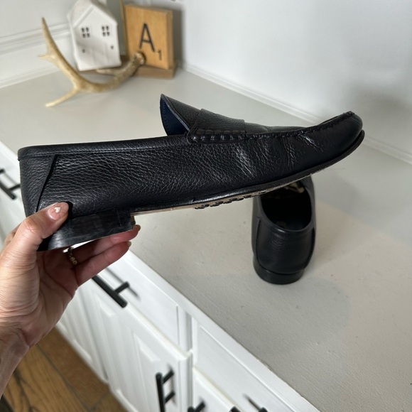 Tod’s Men’s Size 10 Black Pebbled Leather Loafers – Classic Italian Penny Slip-O - Picture 7 of 10